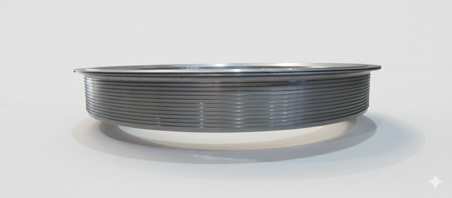 نمای کامل و دقیق از قطعه ایکس رینگ (X-Ring) توربین گازی مدل V94.2 ساخت شرکت پایا مواد
